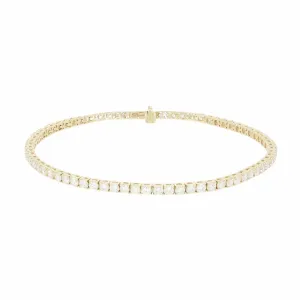 9ct Yellow Gold 3.04cts Lab Grown Diamond Tennis Bracelet