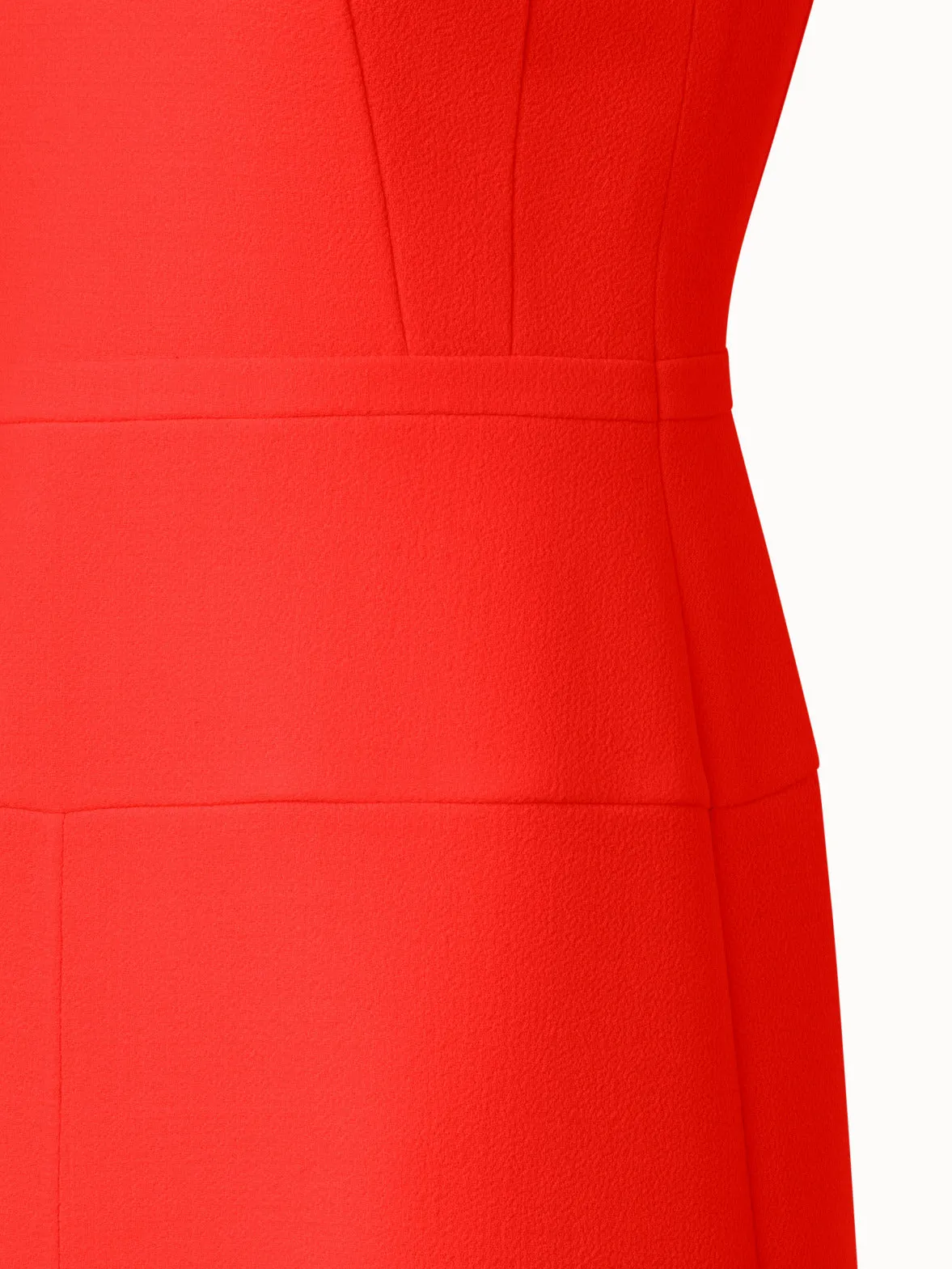 A-Line Wool Crêpe Double-Face Sheath Dress 