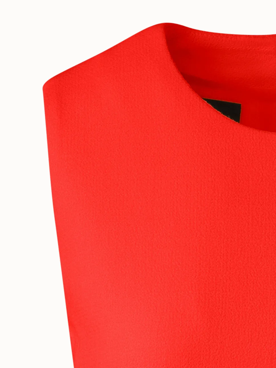 A-Line Wool Crêpe Double-Face Sheath Dress 