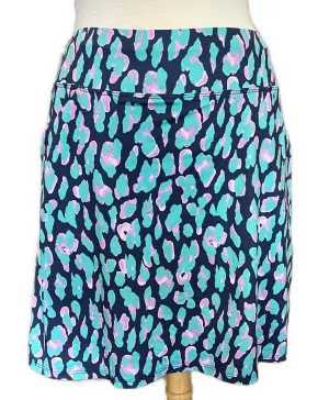 Allie Burke Sport Teal, Navy & Purple Pull-On Skort Size M