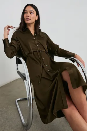 ANINA DRESS - DARK MOSS Rails