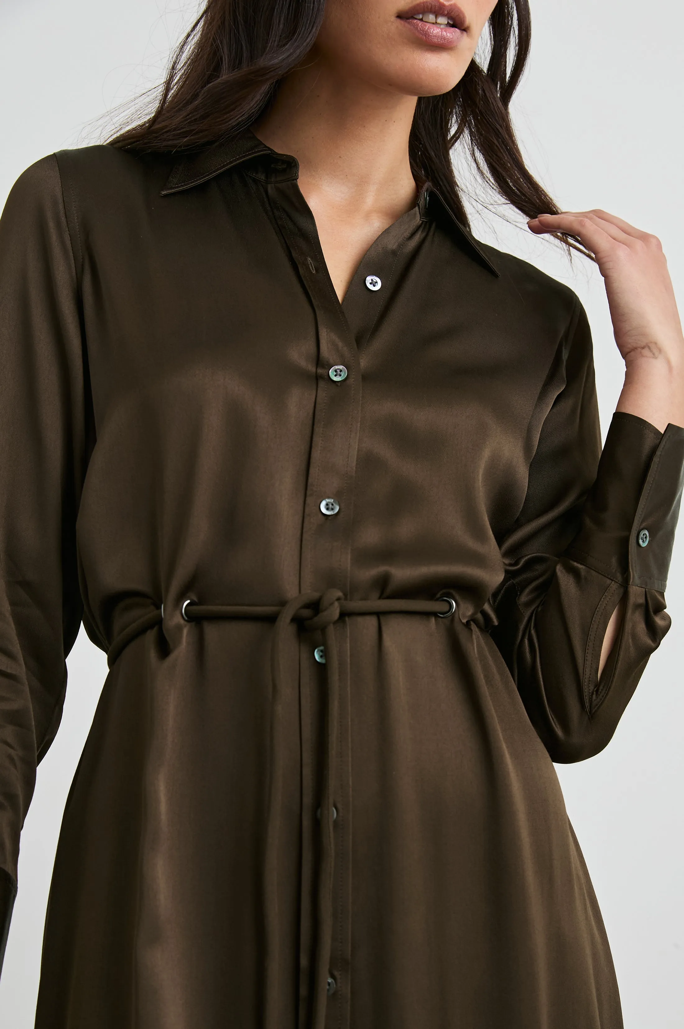 ANINA DRESS - DARK MOSS Rails