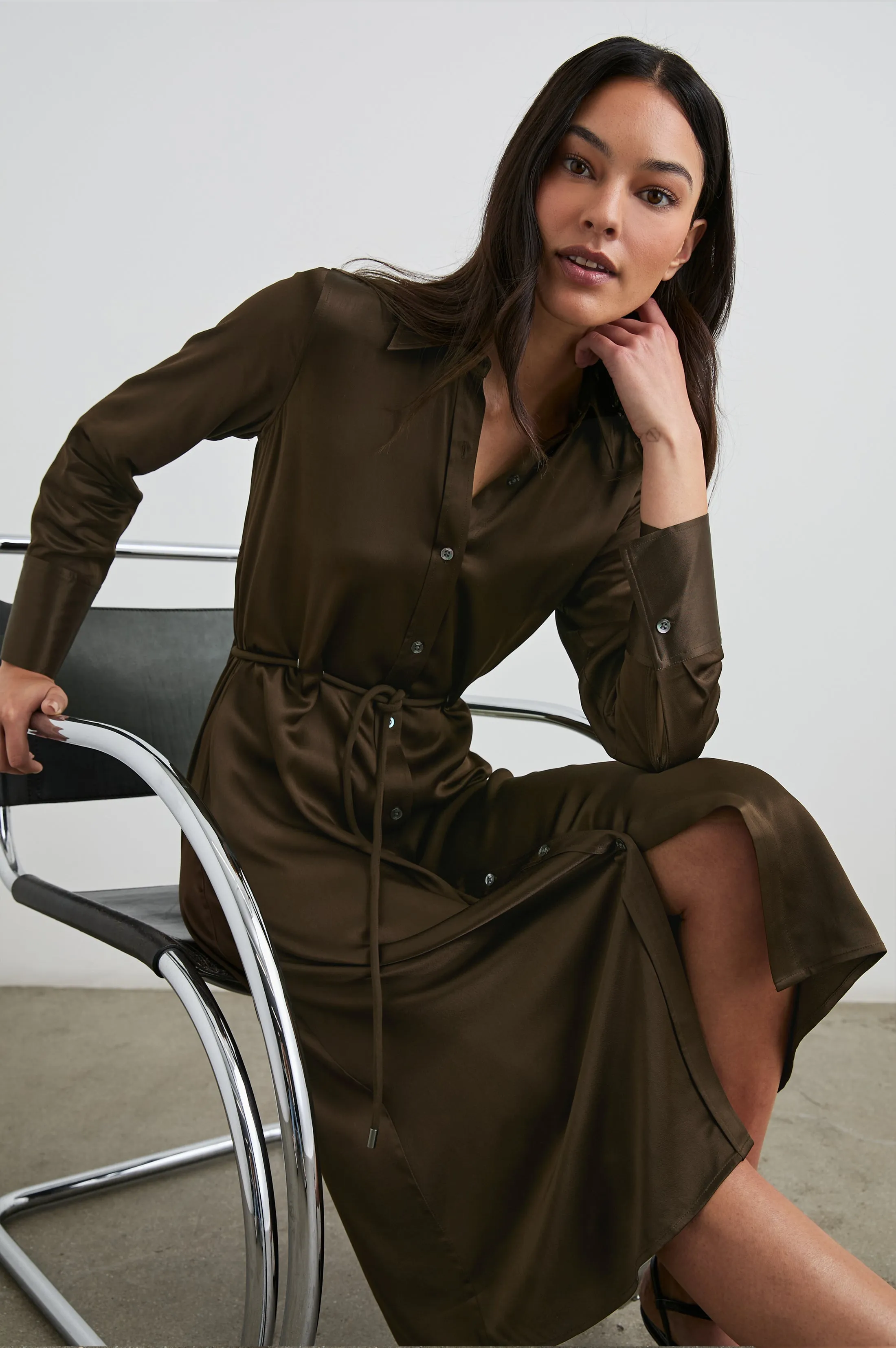 ANINA DRESS - DARK MOSS Rails