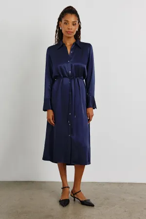 ANINA DRESS - NAVY Rails