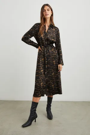 ANINA DRESS - UMBER LEOPARD Rails