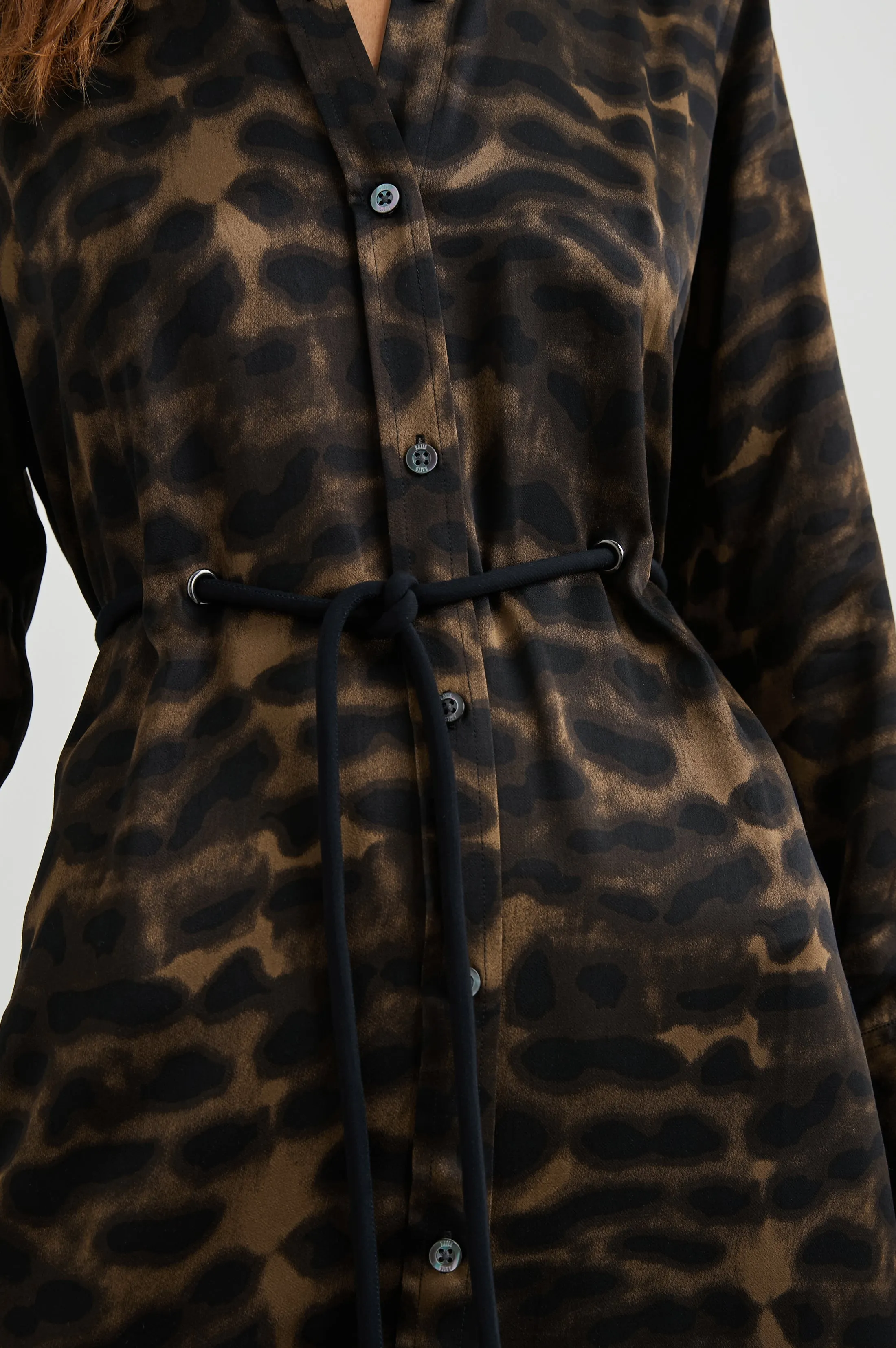 ANINA DRESS - UMBER LEOPARD Rails