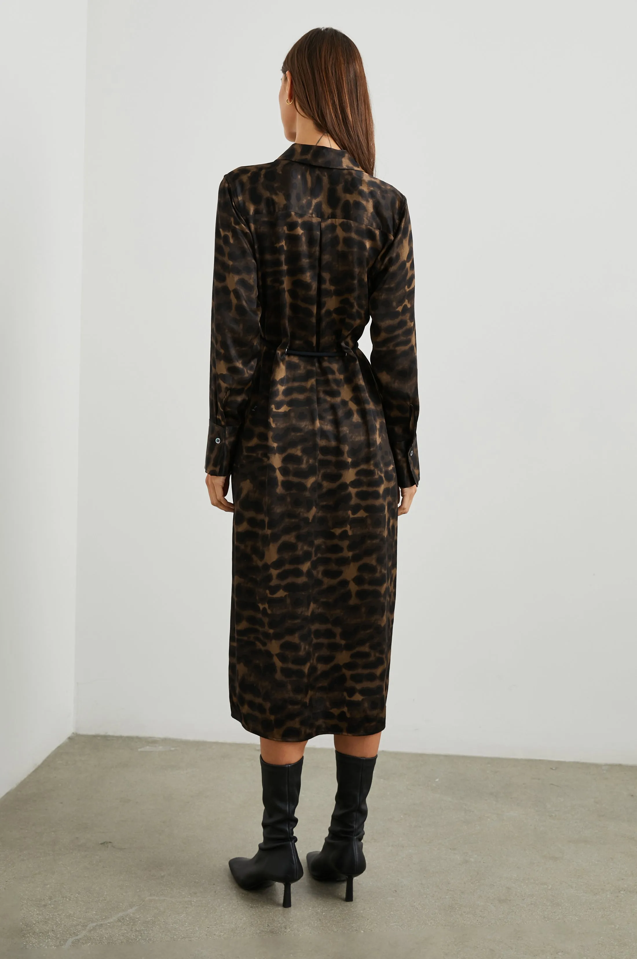 ANINA DRESS - UMBER LEOPARD Rails