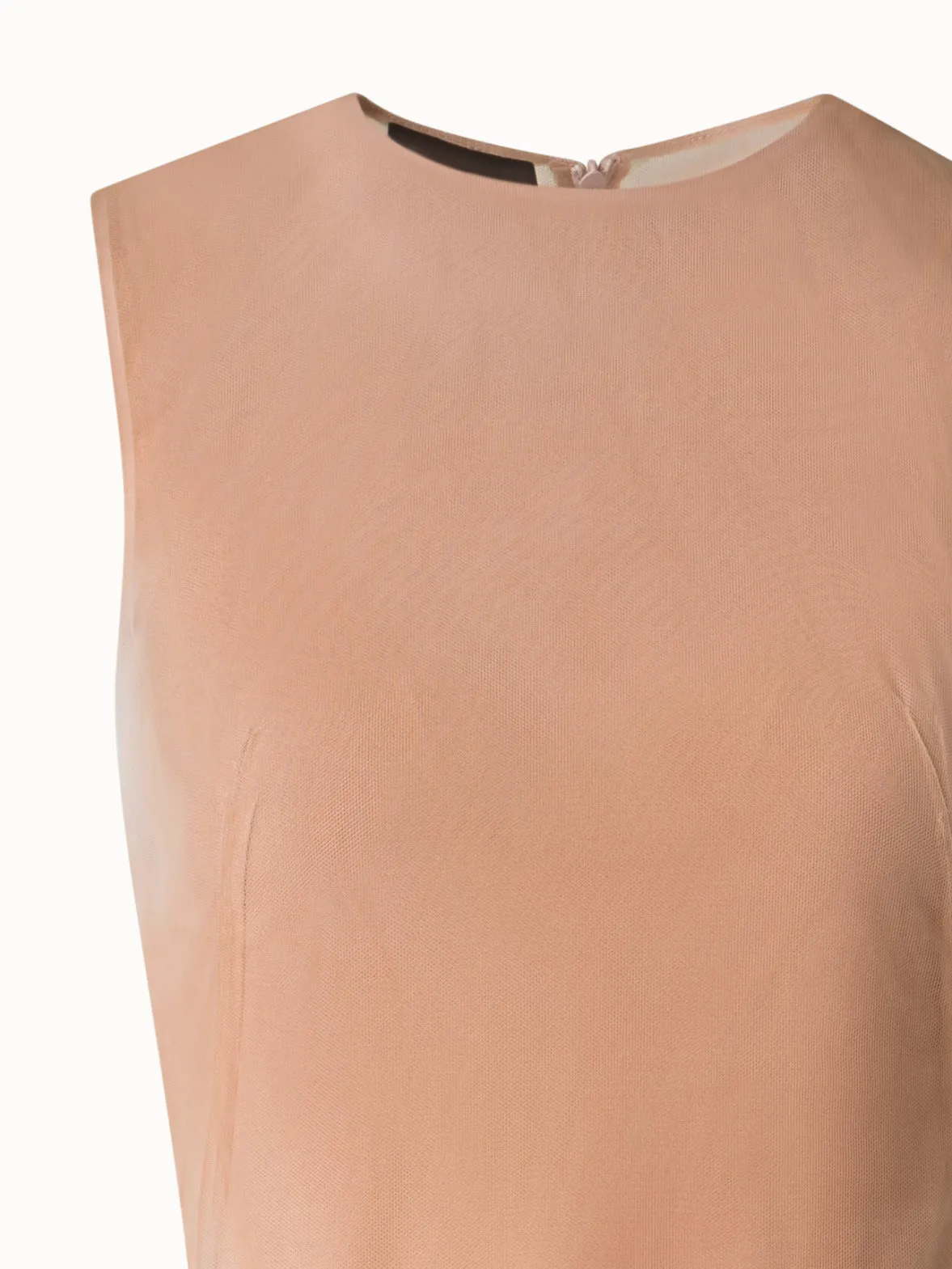 Asymmetrical Tulle Dress in Chiaroscuro Print 