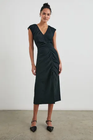 AUREN DRESS - BLACK JACQUARD Rails