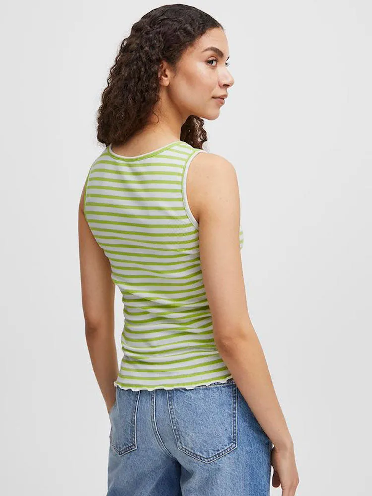 B Young BySanna Top Green Stripe