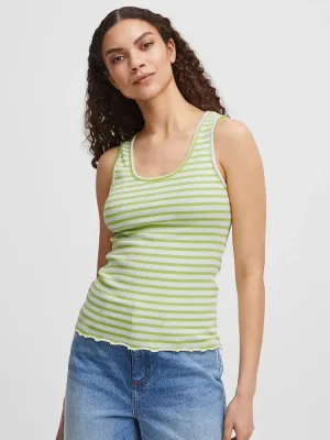 B Young BySanna Top Green Stripe