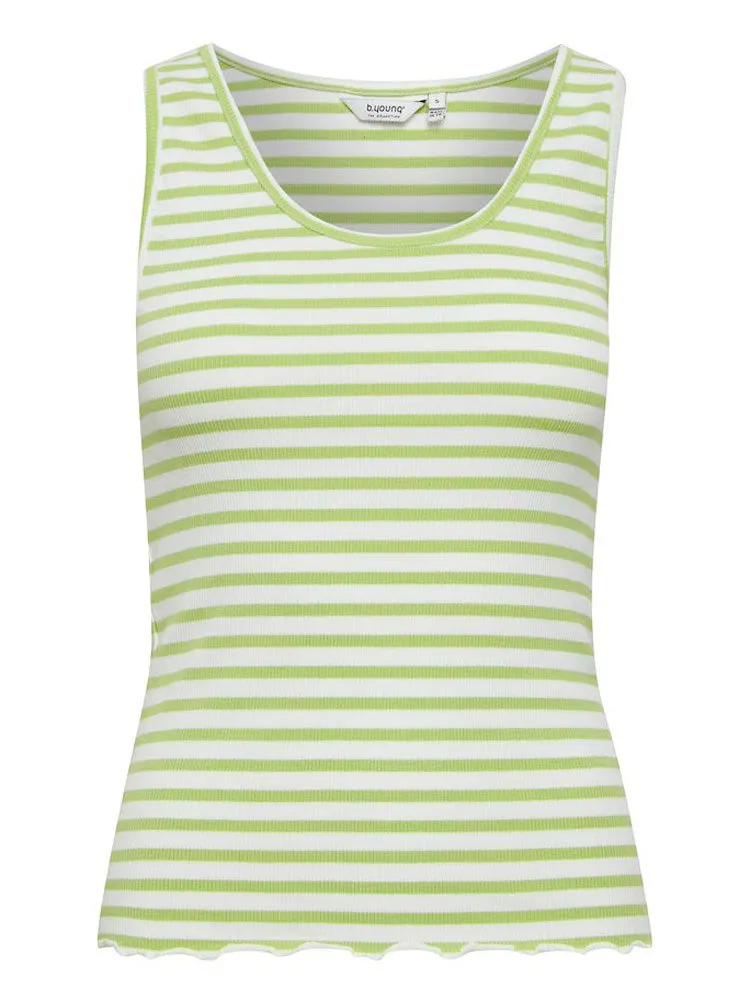 B Young BySanna Top Green Stripe