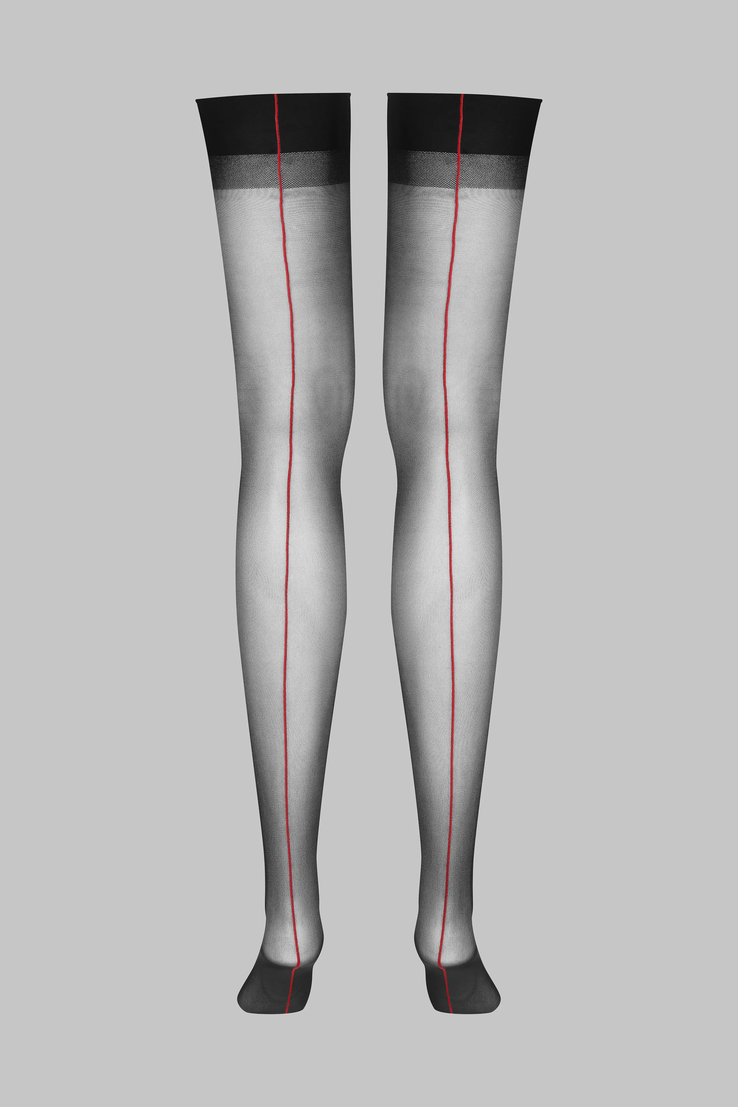 Back seamed garter stockings - 20D - Les Coquetteries Maison Close