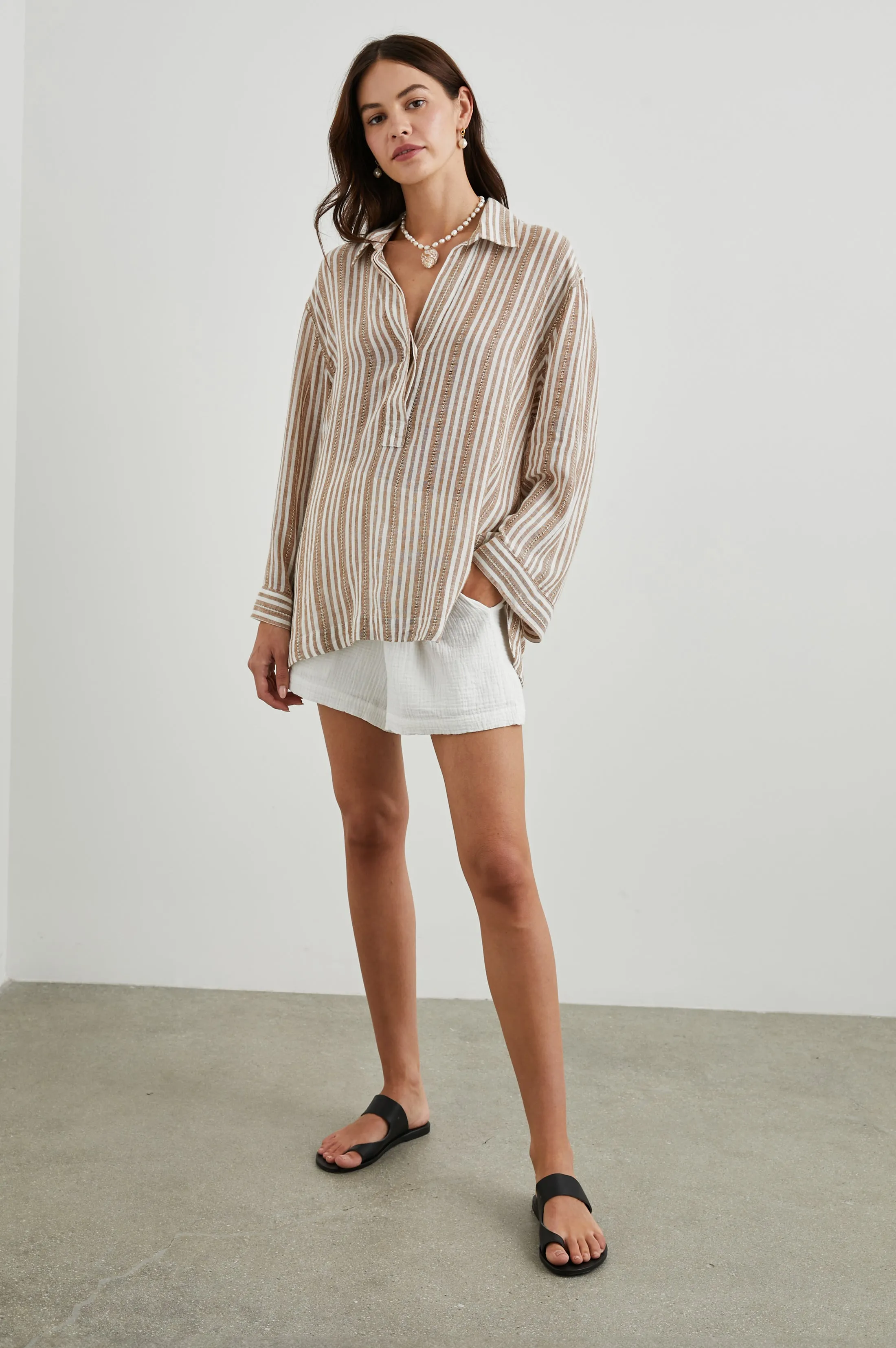 BANKS TOP - PALO SANTO STRIPE Rails