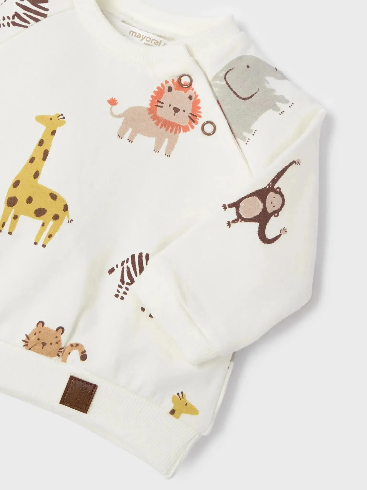 Beige Animal Graphic Dual Outfit Set Baby Boys | Mayoral