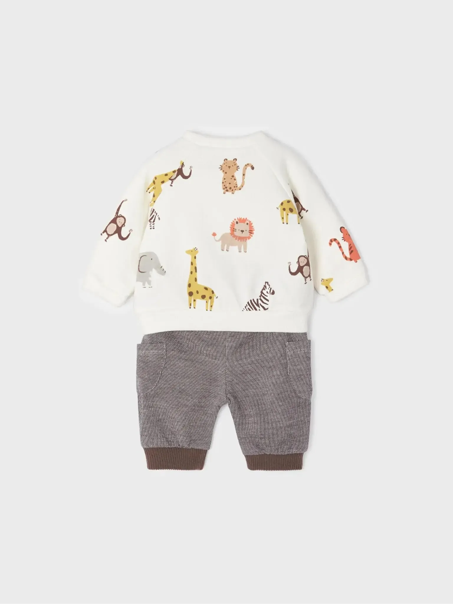 Beige Animal Graphic Dual Outfit Set Baby Boys | Mayoral