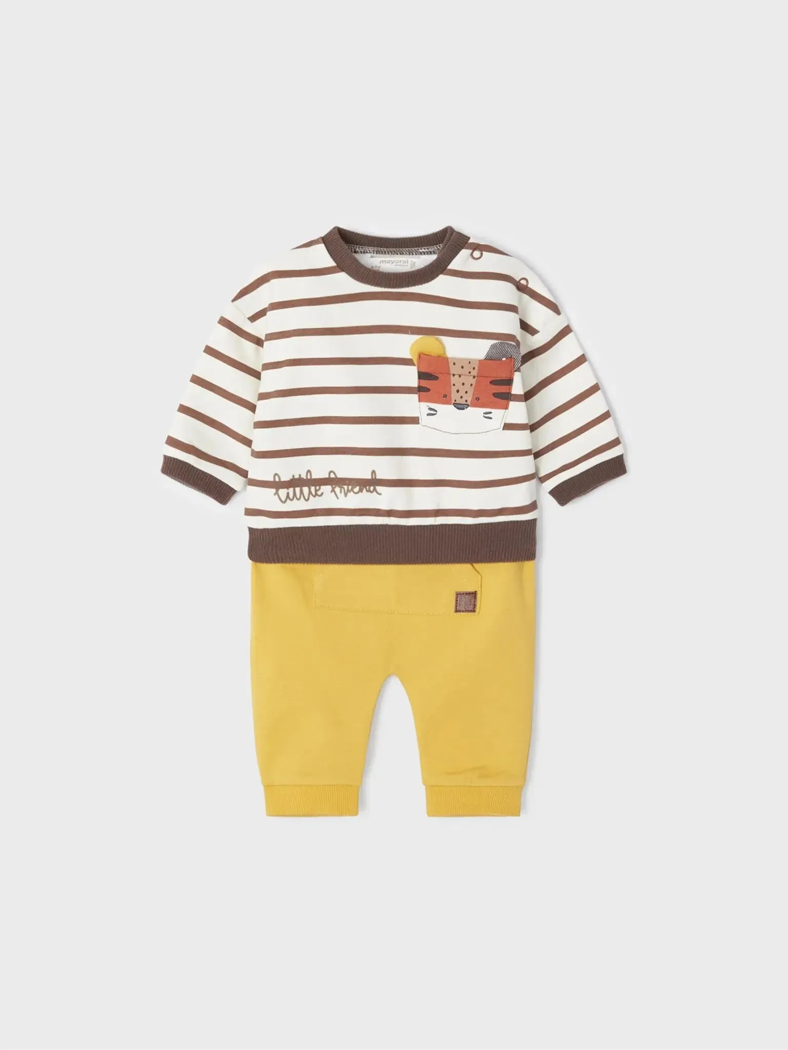 Beige Animal Graphic Dual Outfit Set Baby Boys | Mayoral