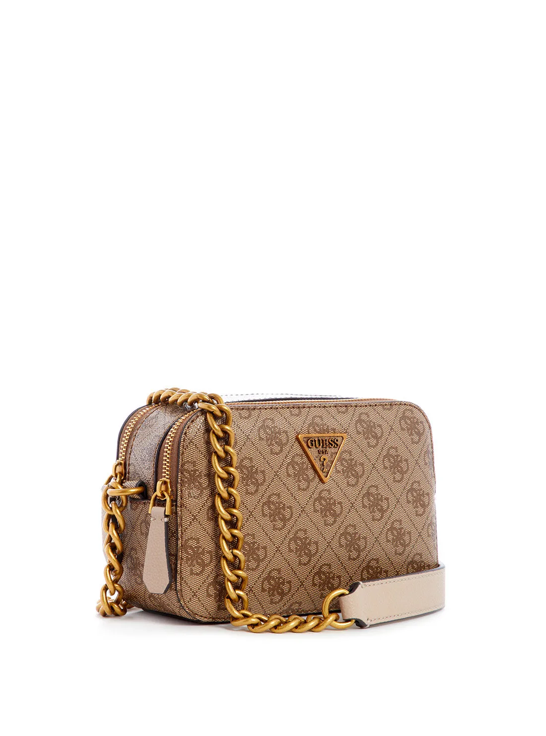 Beige Brown Noelle Crossbody Camera Bag Guess