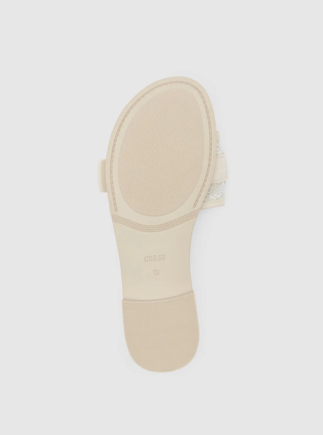 Beige Logo Elyze Slides Guess