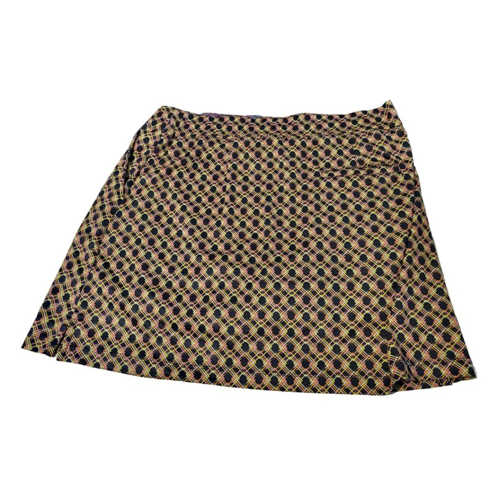Bermuda Sands Pull-On Skort Woven Squares Size 2XL