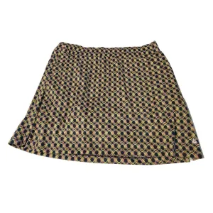 Bermuda Sands Pull-On Skort Woven Squares Size 2XL