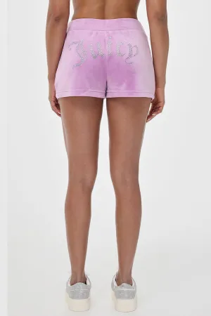 Big Bling Velour Track Shorts Juicy Couture