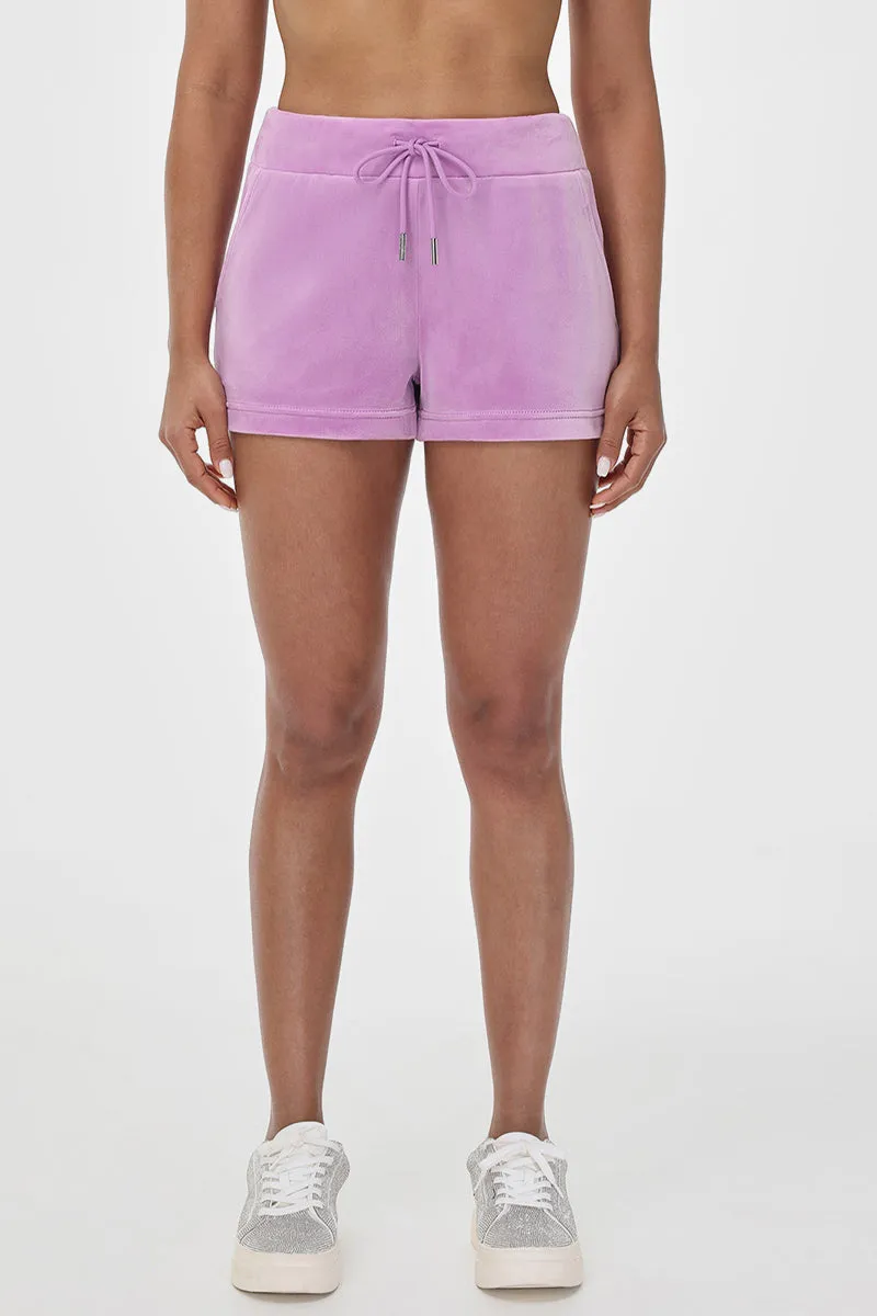 Big Bling Velour Track Shorts Juicy Couture