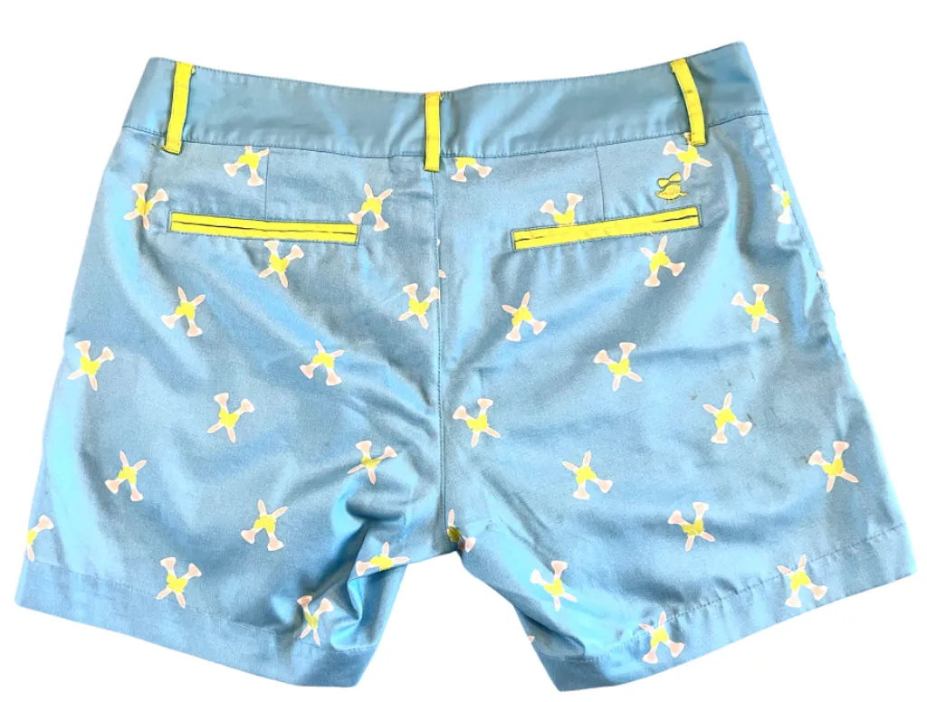 Birdies and Bows Blue Golf Tees Shorts Size 6 MSP$84