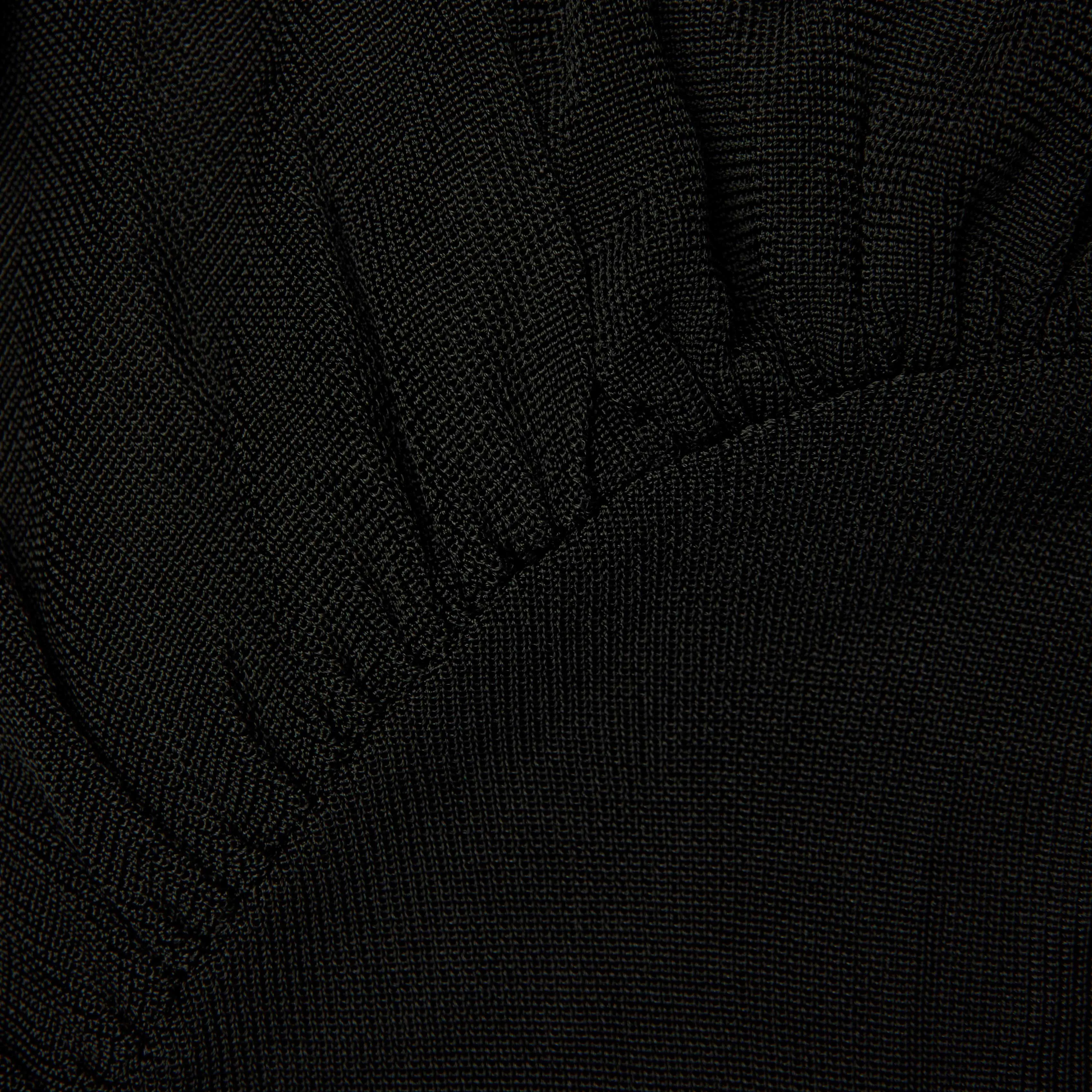 Black Cut Out Viscose Knit Top Self Portrait