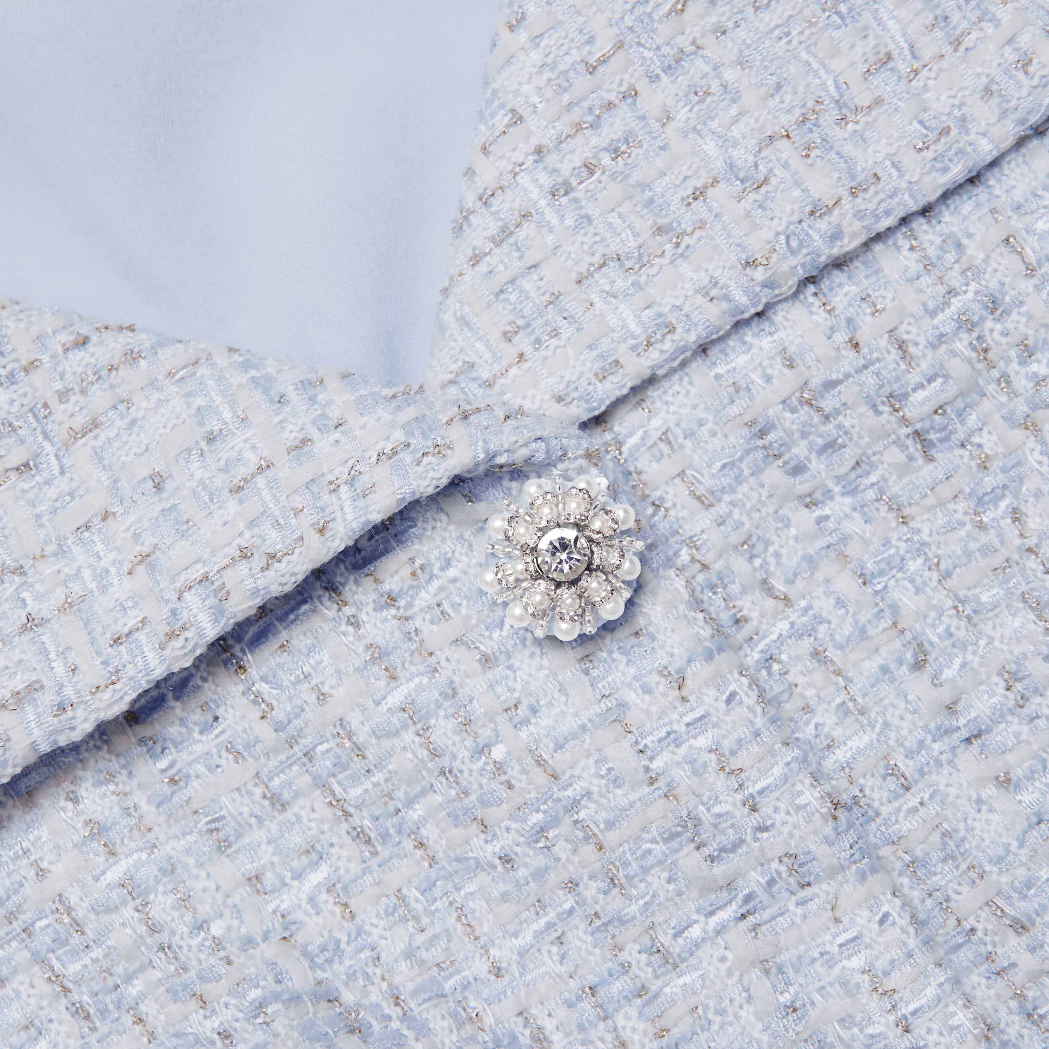 Blue Boucle Top Self Portrait