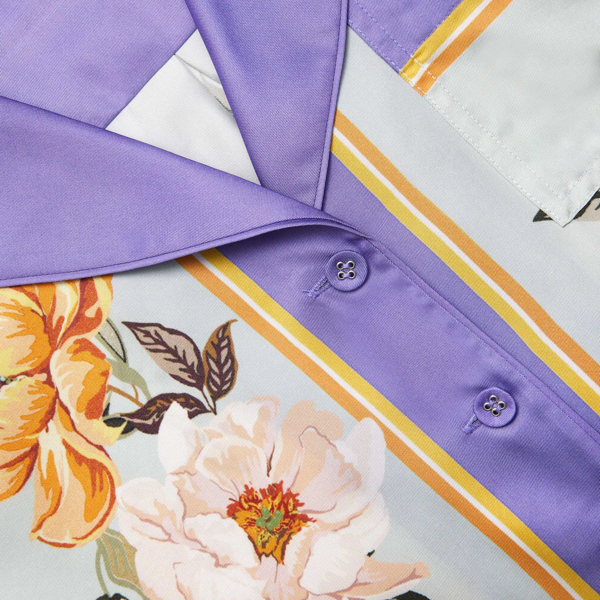 Blue Floral Viscose Shirt Self Portrait
