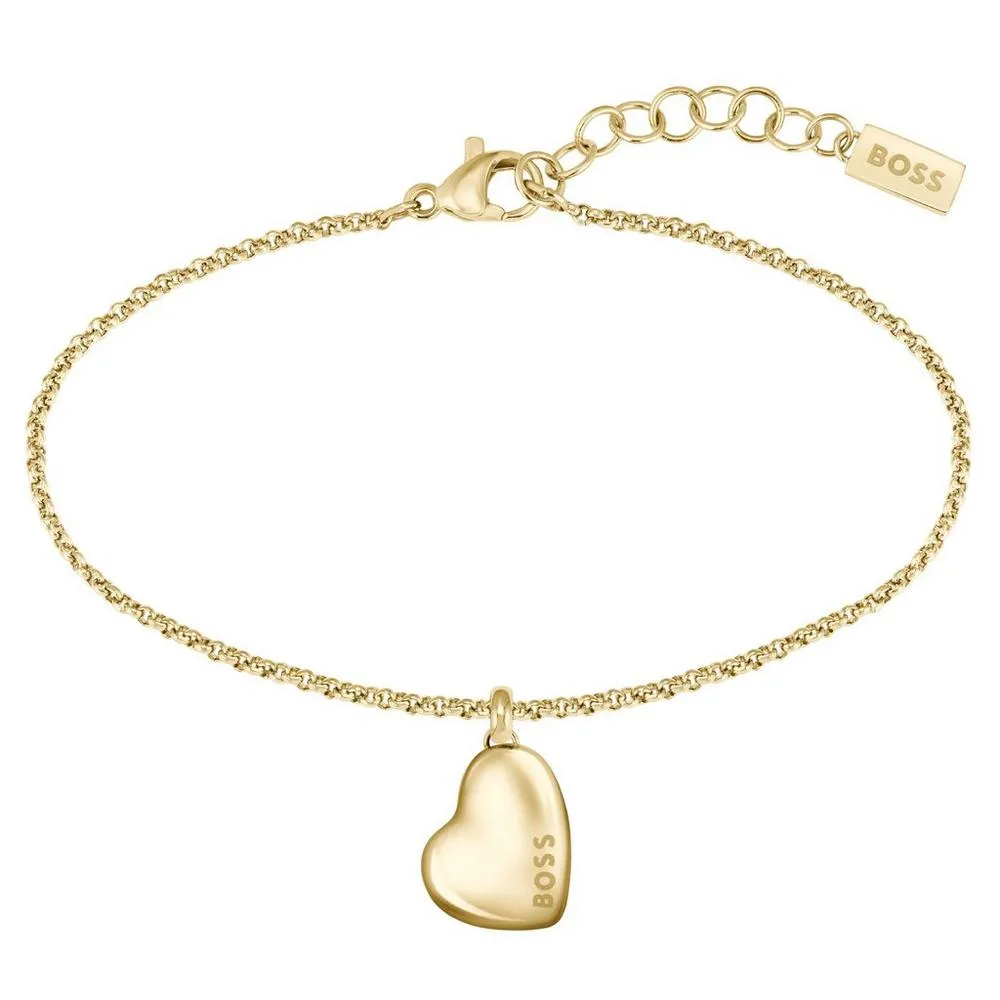 Boss Jewellery Ladies Honey Heart Gold Plated Bracelet 1580595
