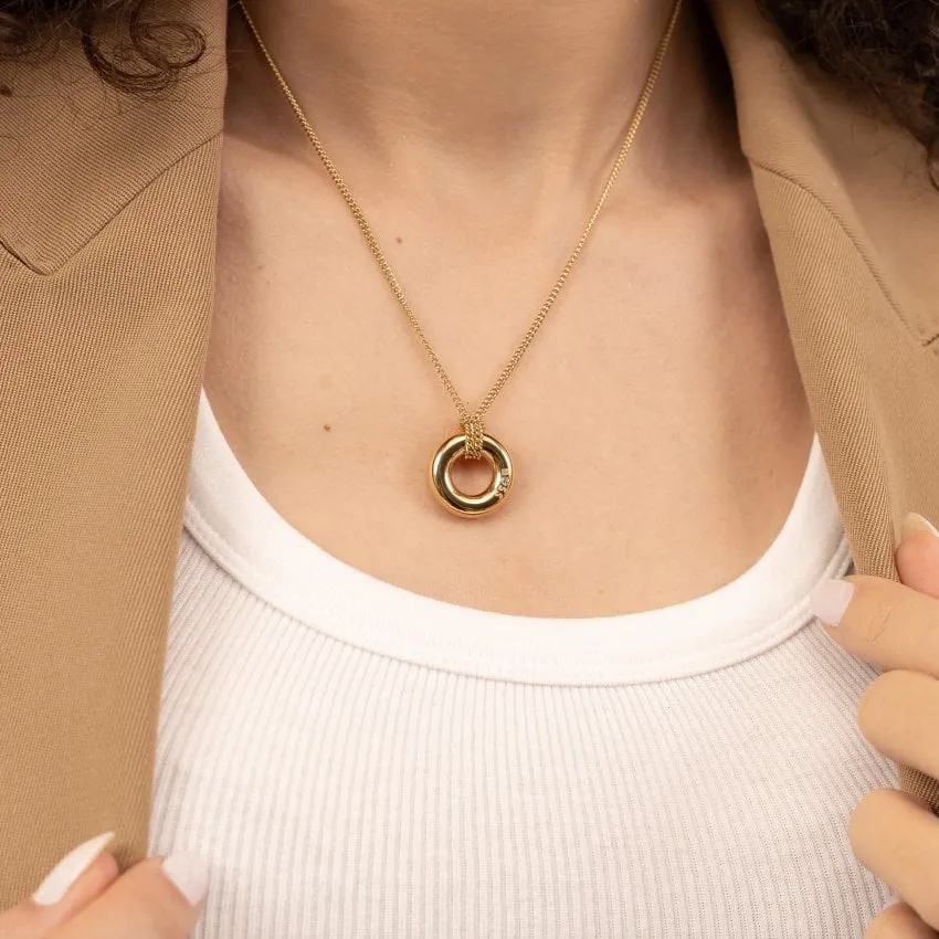 Boss Jewellery Live Circle Gold Plated Ladies Necklace 1580684