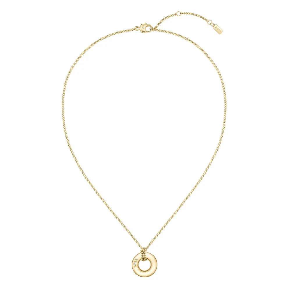 Boss Jewellery Live Circle Gold Plated Ladies Necklace 1580684