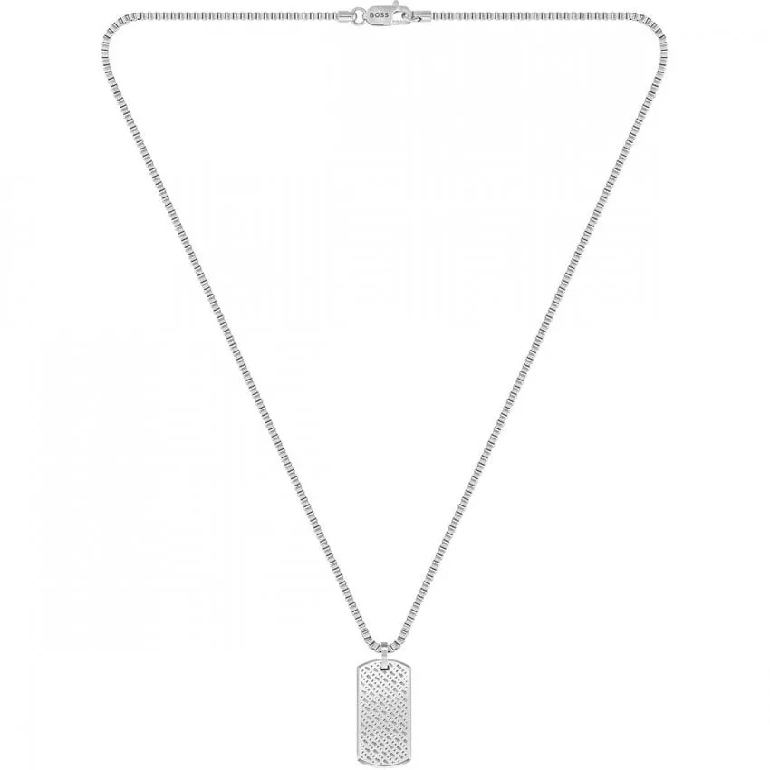 Boss Jewellery Mens Two Tone Dog Tag Necklace 1580576