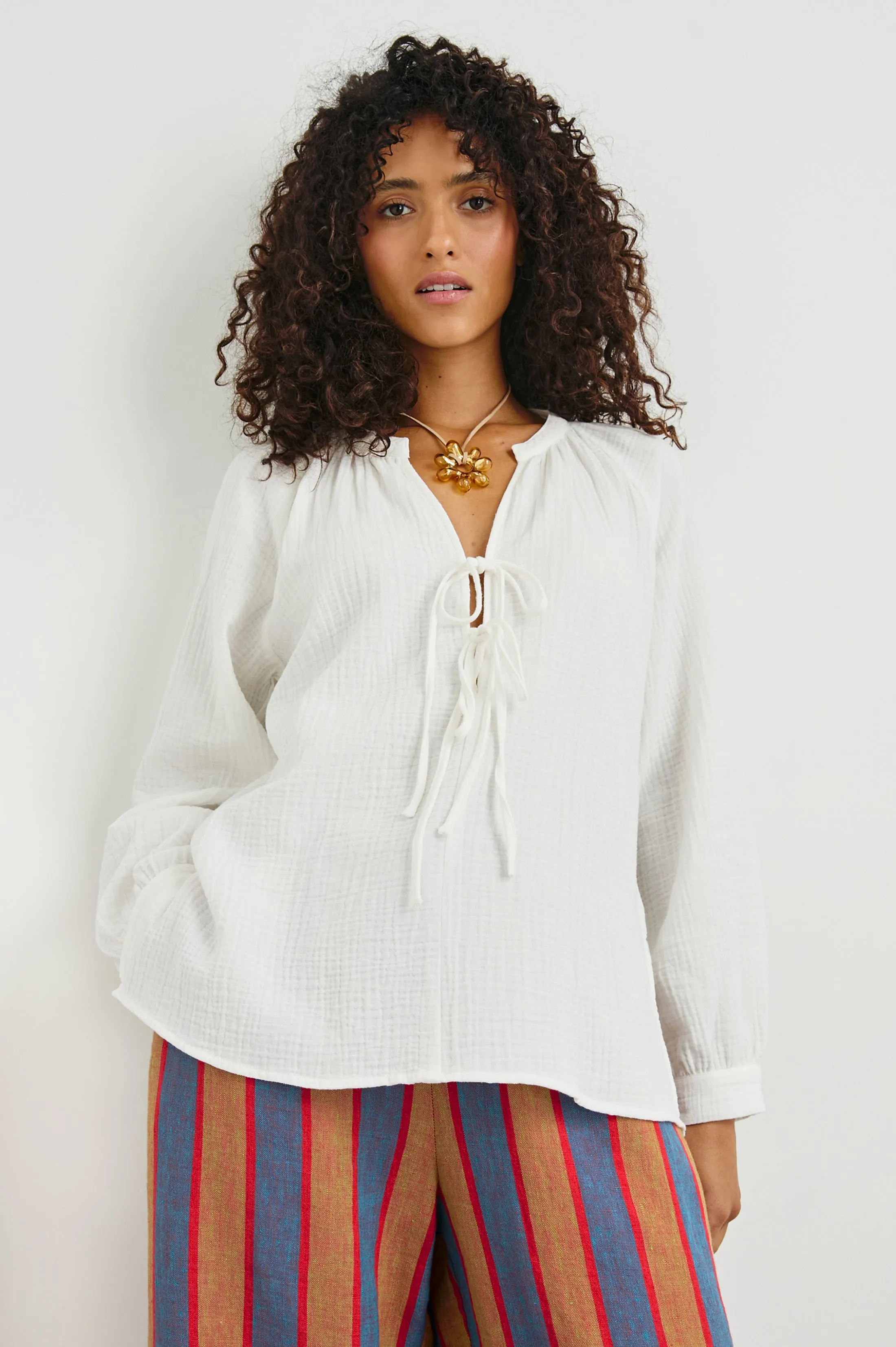 BRIELLE TOP - WHITE Rails