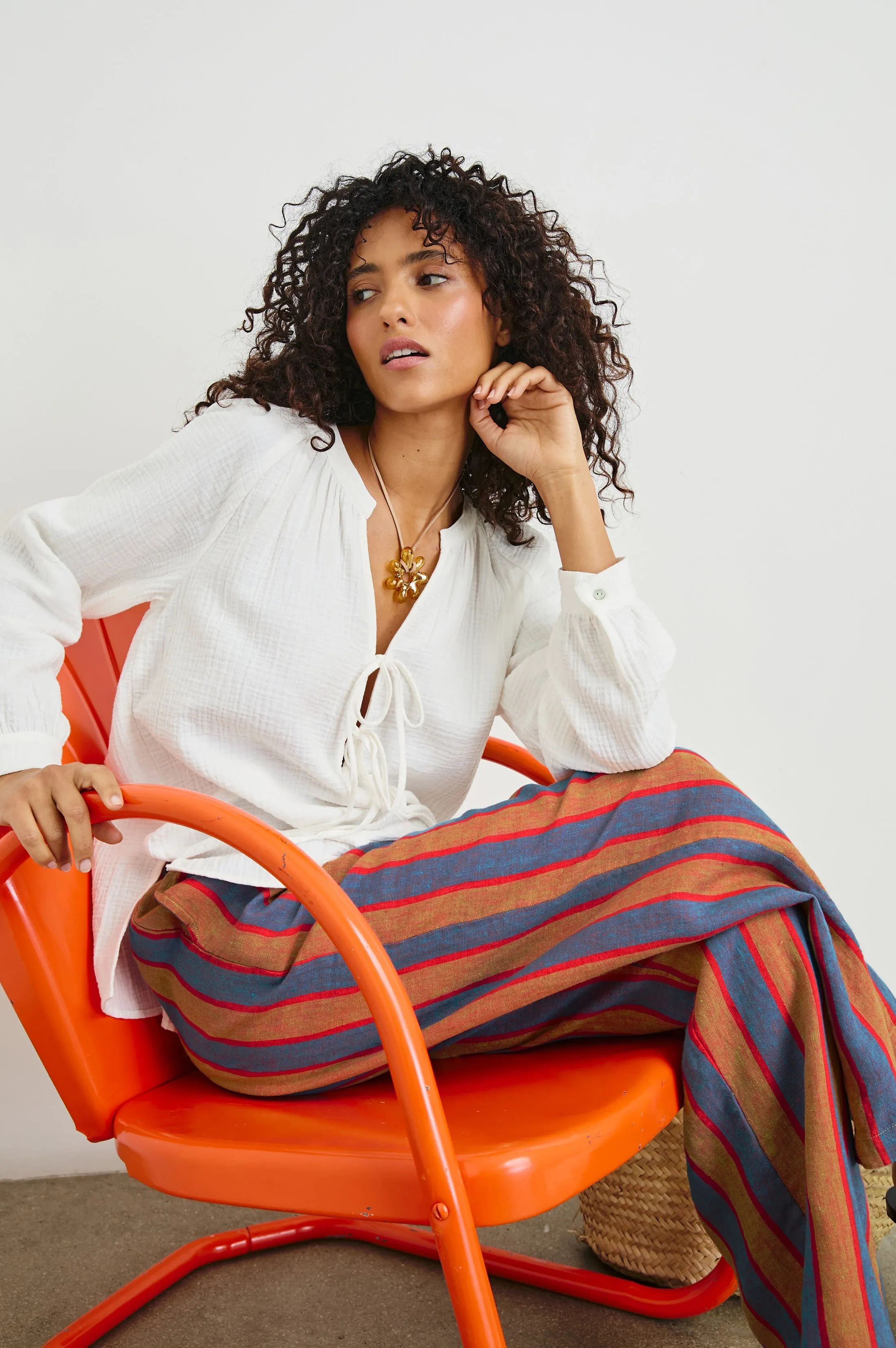 BRIELLE TOP - WHITE Rails