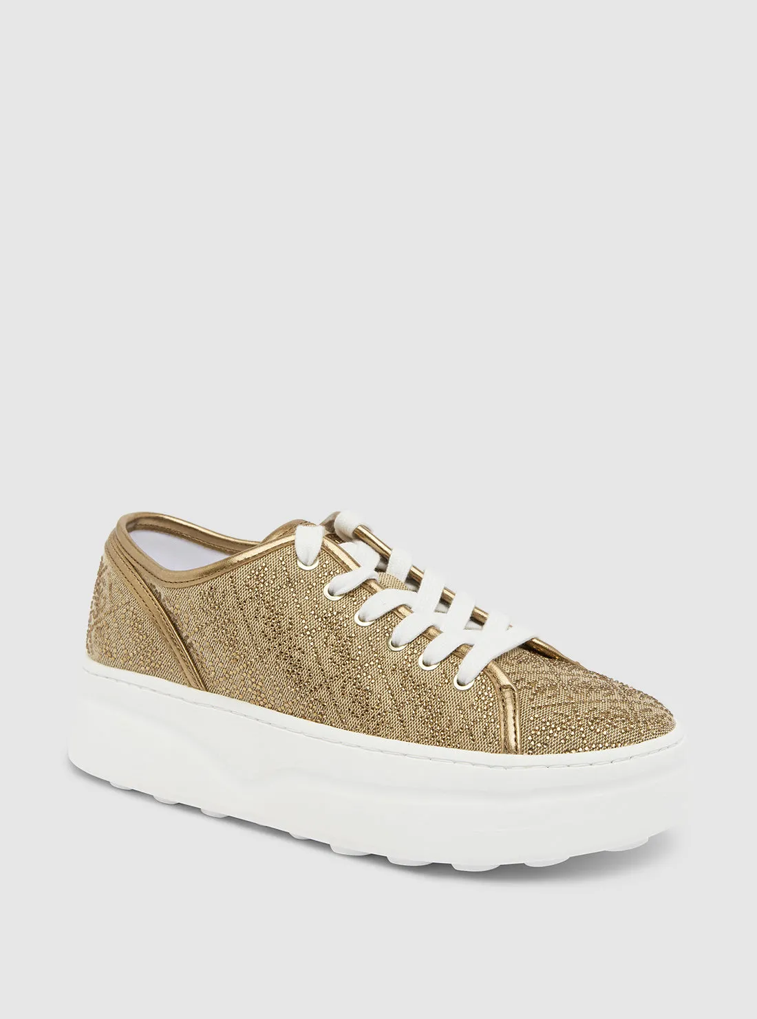 Brown Queeny Low-Top Sneakers Guess