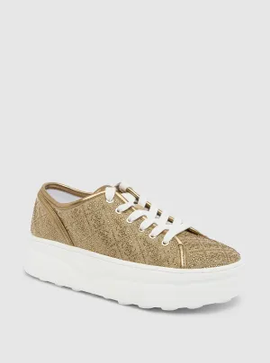 Brown Queeny Low-Top Sneakers Guess