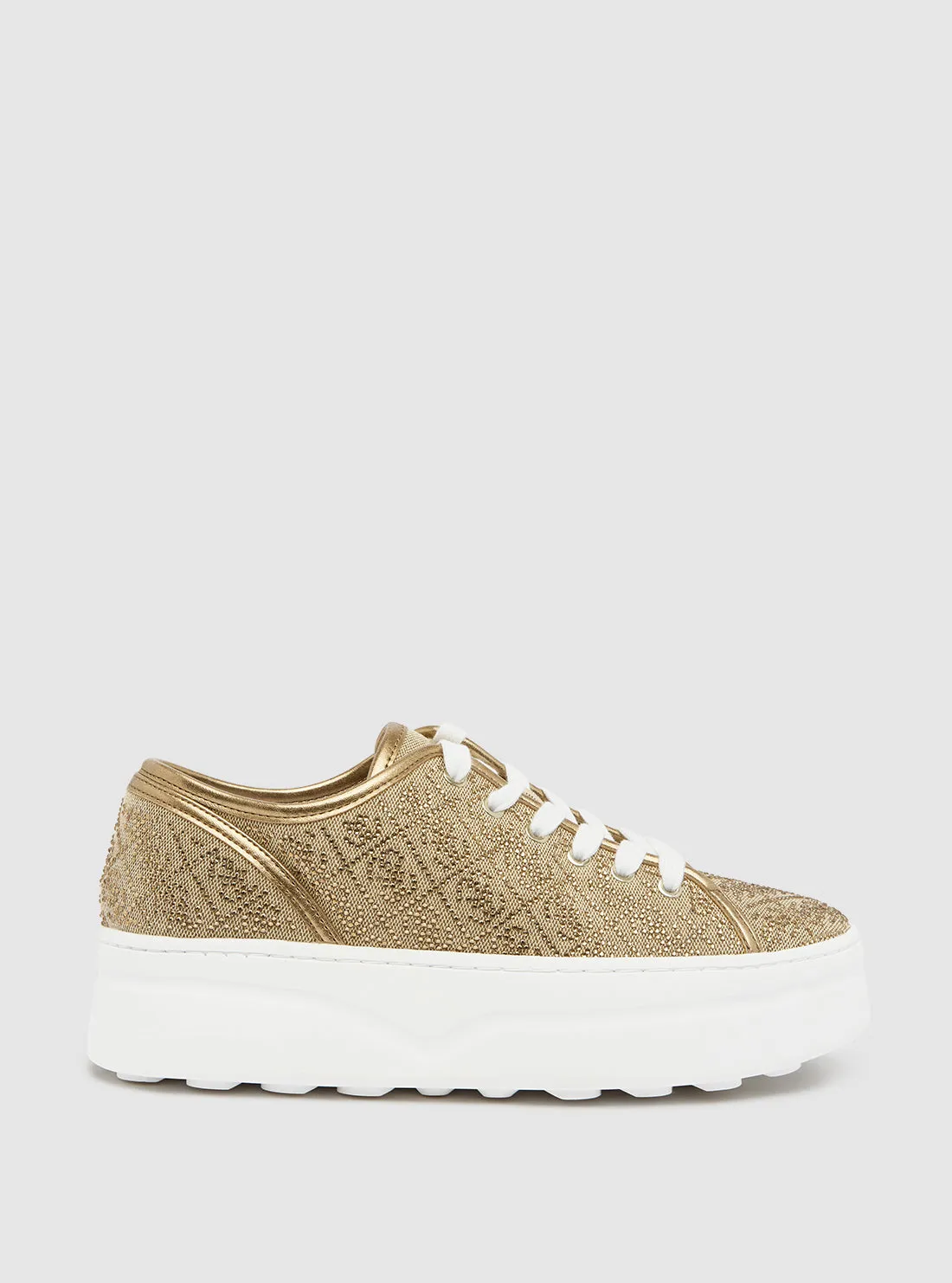 Brown Queeny Low-Top Sneakers Guess