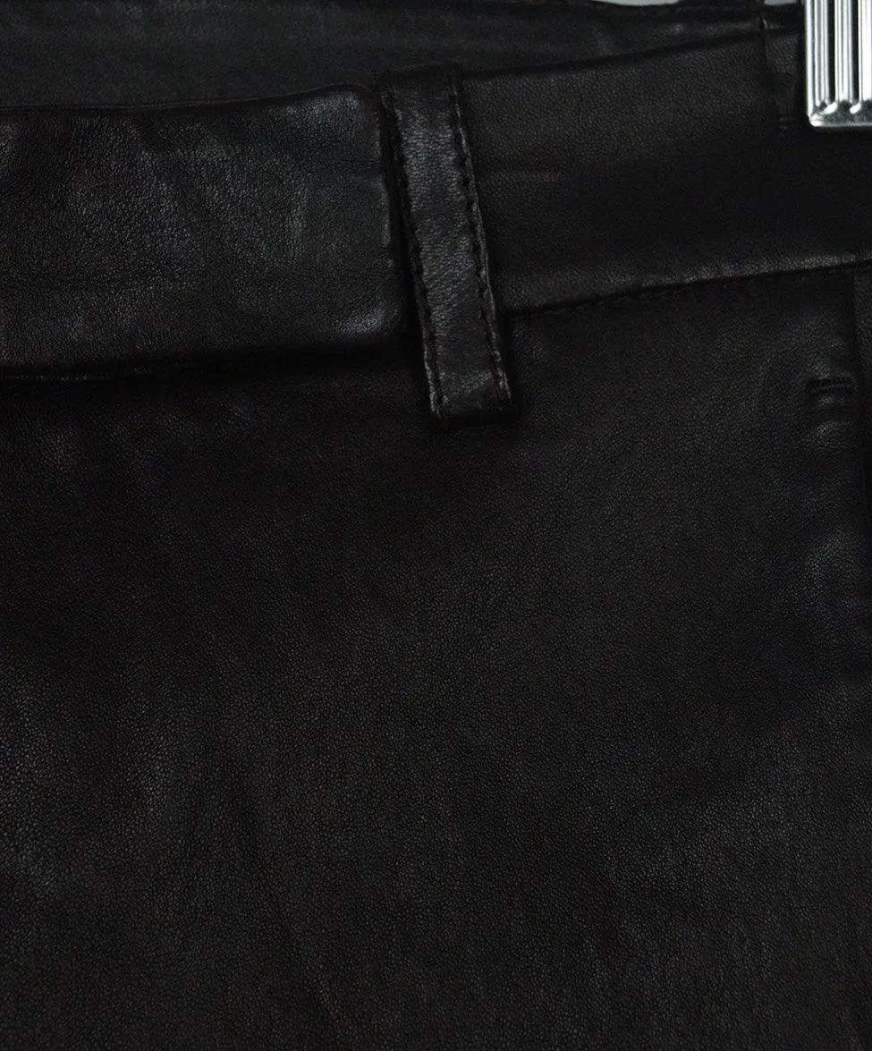 Brunello Cucinelli Brown Leather Pants sz 4