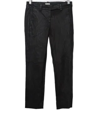 Brunello Cucinelli Brown Leather Pants sz 4