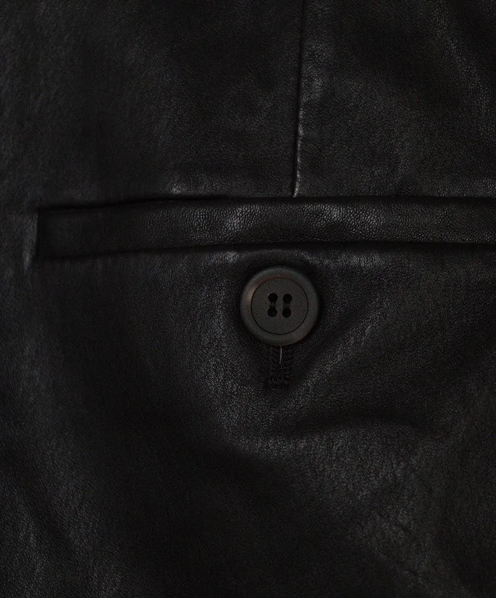 Brunello Cucinelli Brown Leather Pants sz 4