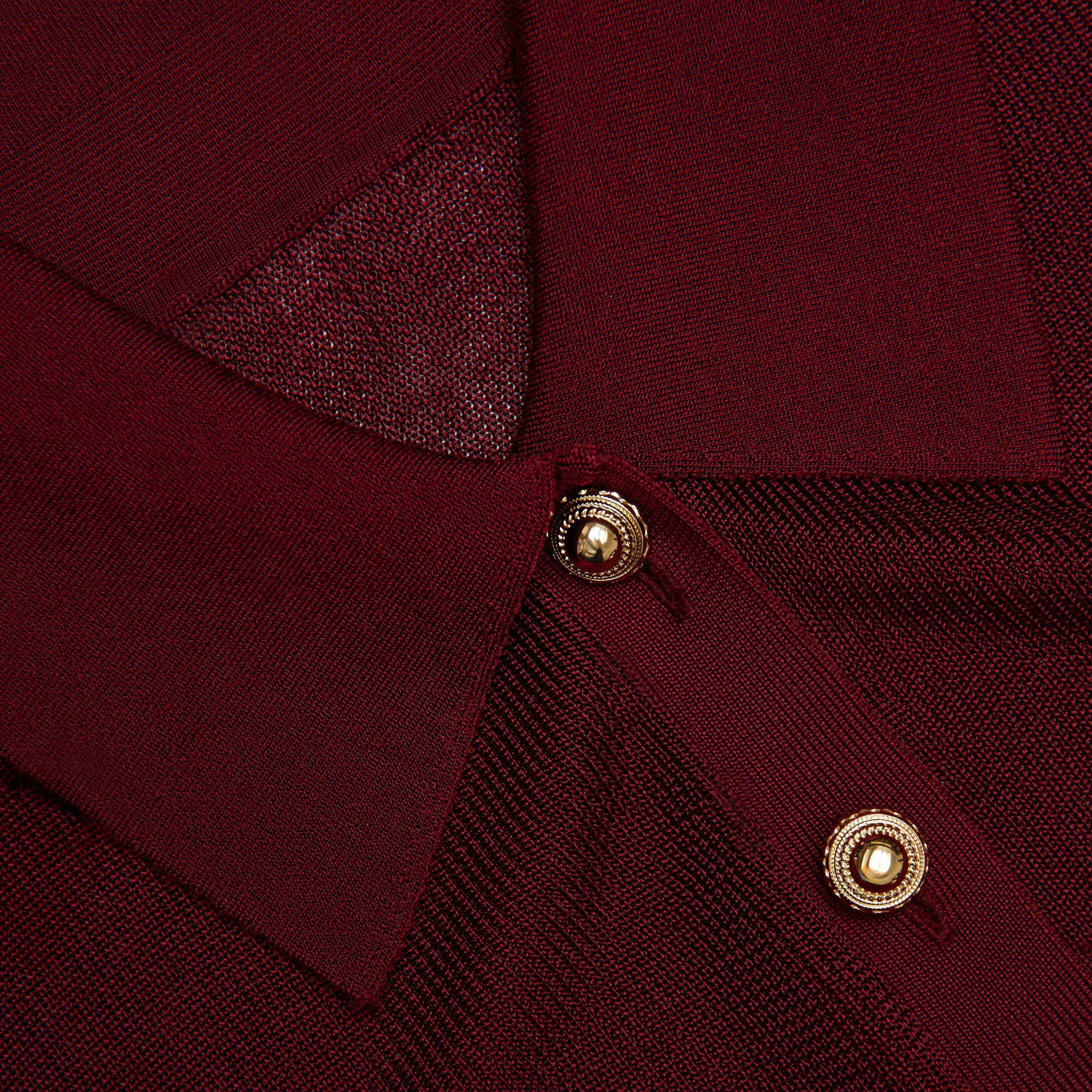 Burgundy Viscose Knit Bodysuit Self Portrait