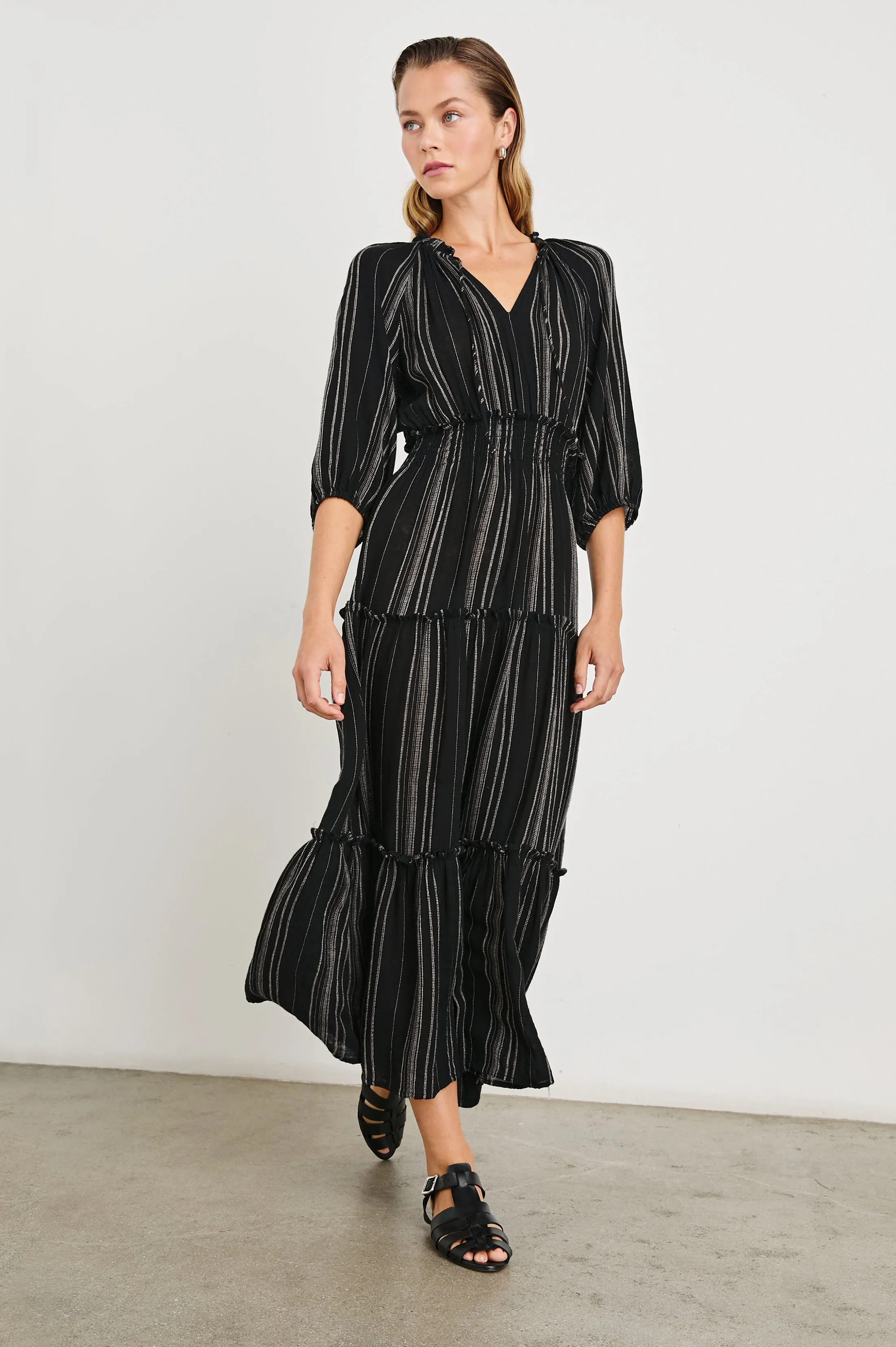 CATERINE DRESS - BALBOA STRIPE Rails