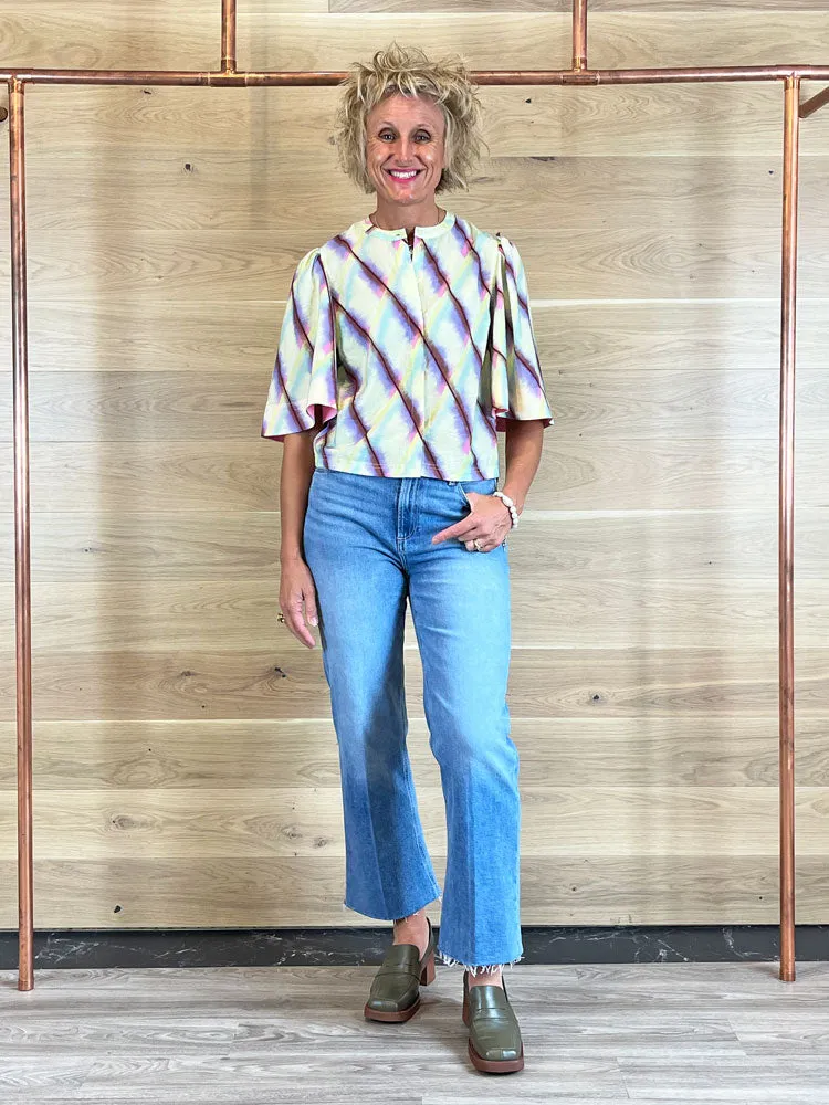 CKS Sisla Blouse Blurry Diamond Check