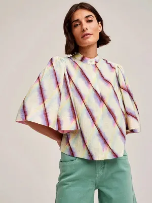 CKS Sisla Blouse Blurry Diamond Check