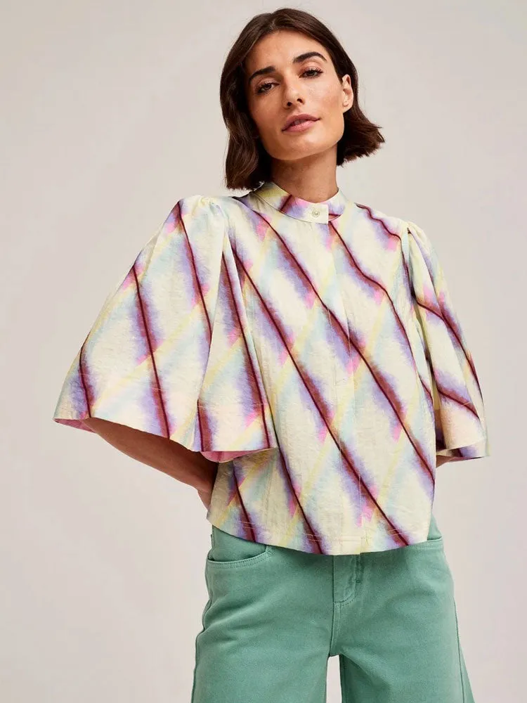 CKS Sisla Blouse Blurry Diamond Check
