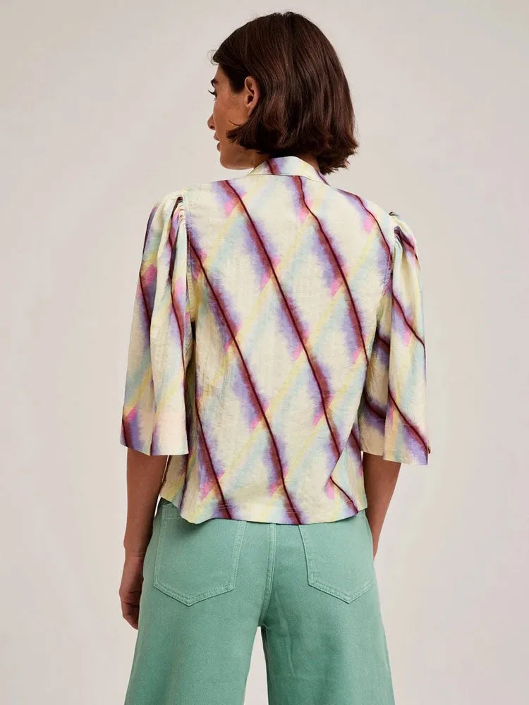 CKS Sisla Blouse Blurry Diamond Check