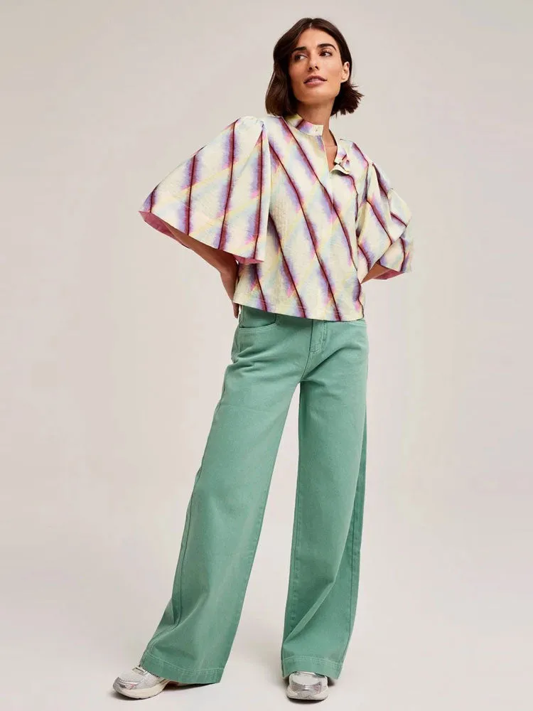 CKS Sisla Blouse Blurry Diamond Check